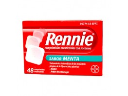 Imagen del producto Rennie con sacarina 48 comprimidos menta