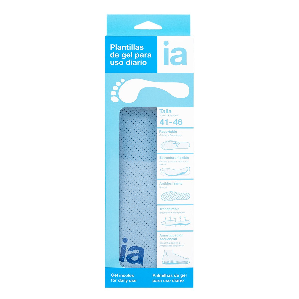 Interapothek plantillas de gel para uso diario 41-46 Imagen de Interapothek plantillas de gel para uso diario 41-46